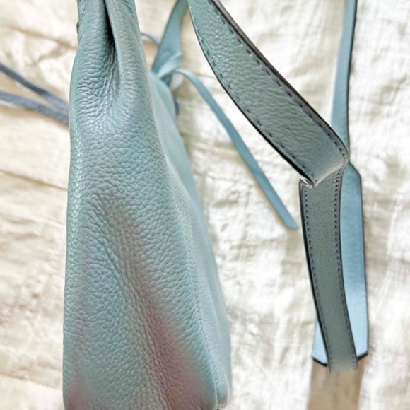 CROSSBODY, AIMEE KESTENBERG SARATOGA LEATHER, SKY BLUE, TOP ZIPPER, SHOULDER - Picture 3 of 14